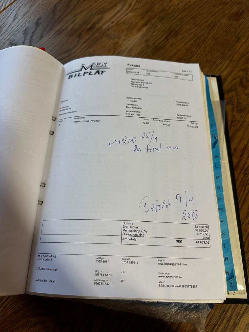 Documentation for 1970 Volvo Amazon 