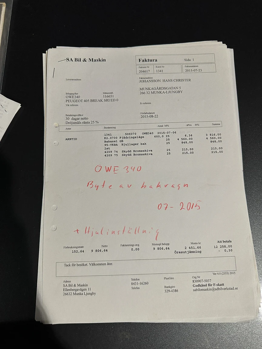 Documentation for 1991 Peugeot 405 Break SRI (15)