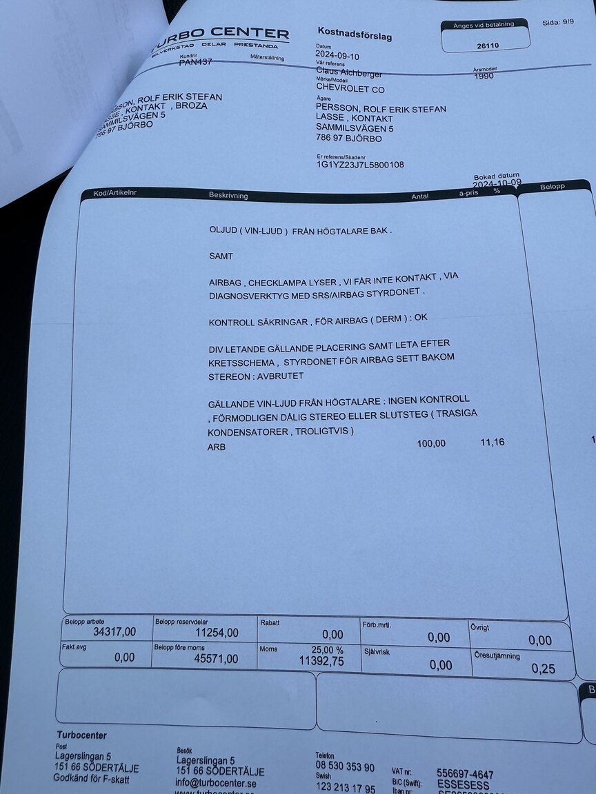 Dokumentation, 1990 Chevrolet Corvette ZR-1 Targa