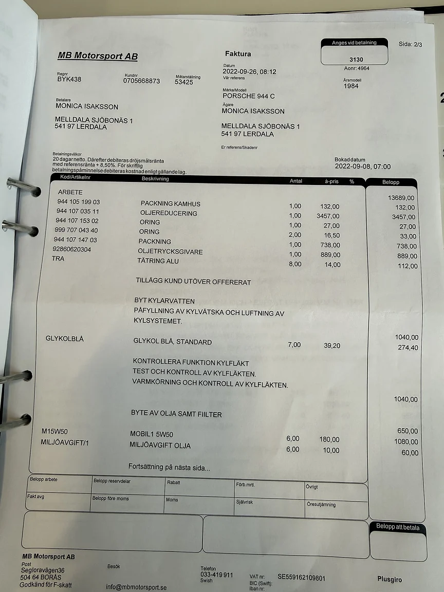 Dokumentation, 1984 Porsche 944 Targa (12)