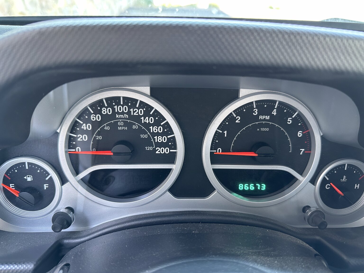 Interiörbild 2010 Jeep Wrangler Rubicon