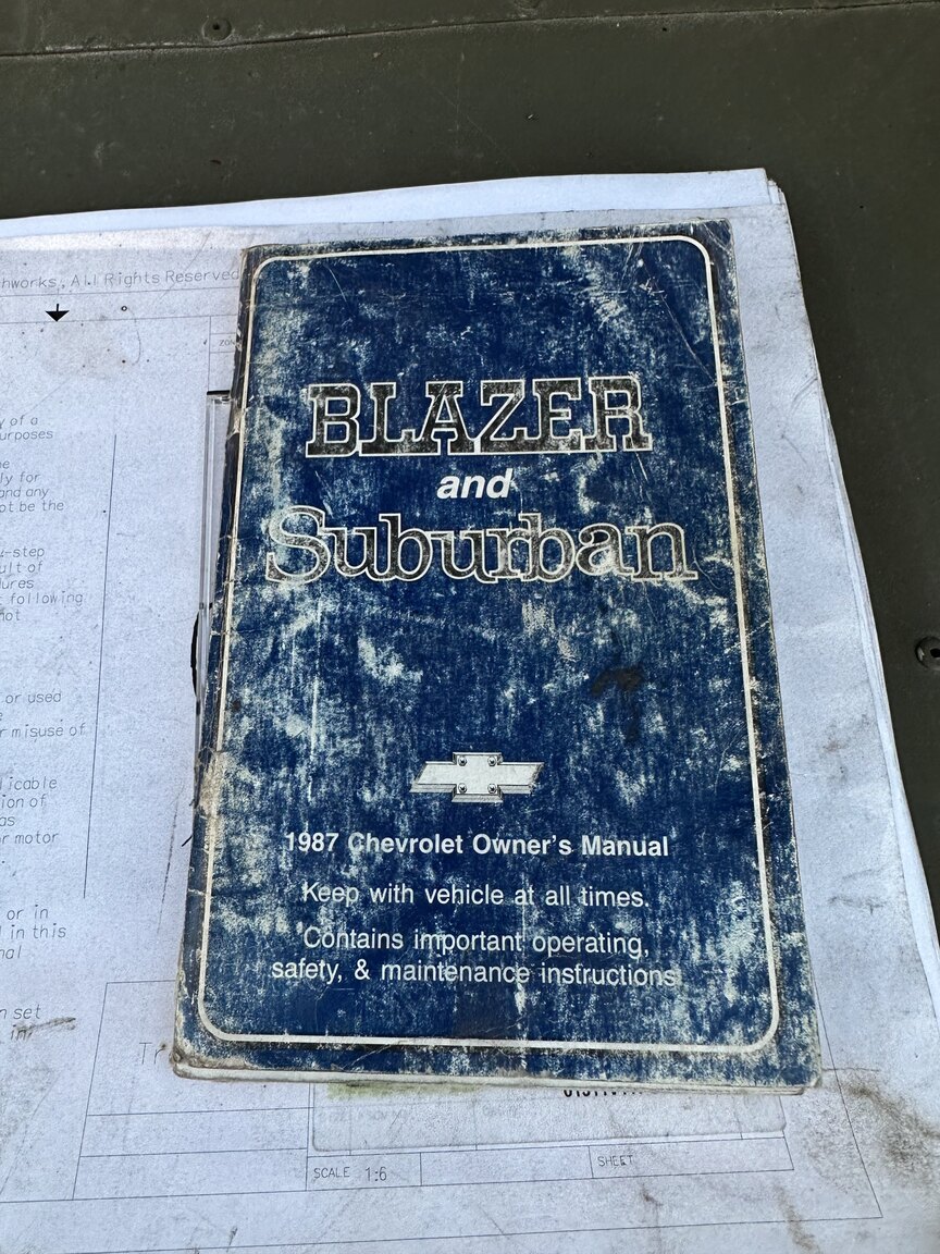 Documentation for 1987 Chevrolet/Humvee H1 Slantback