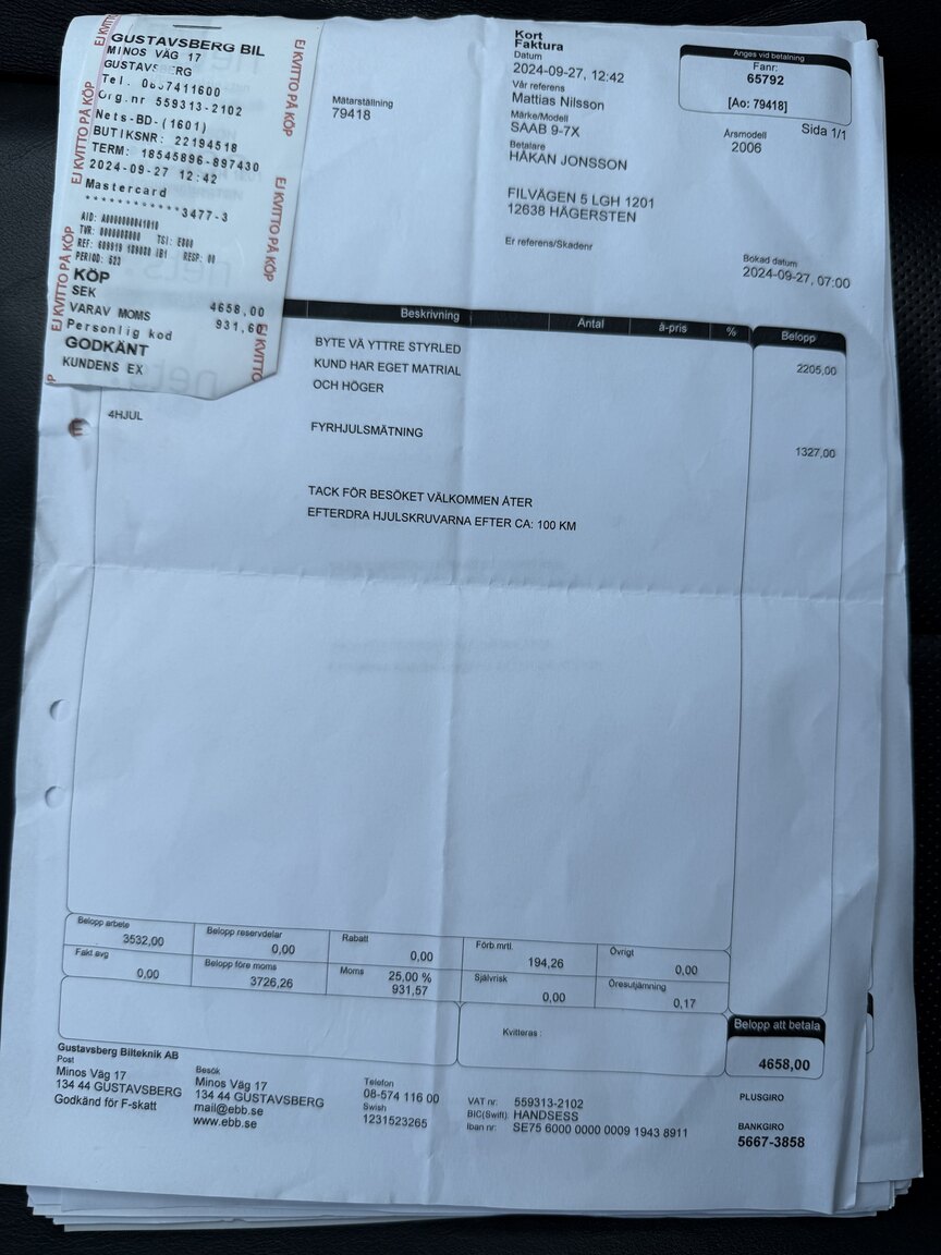 Documentation for 2006 SAAB 9-7X 5.3 V8 XWD