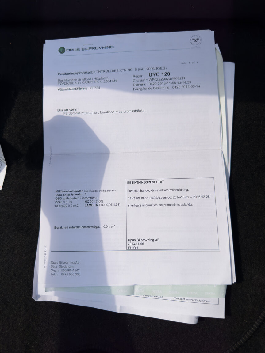 Dokumentation för 2004 Porsche 911 Carrera 4