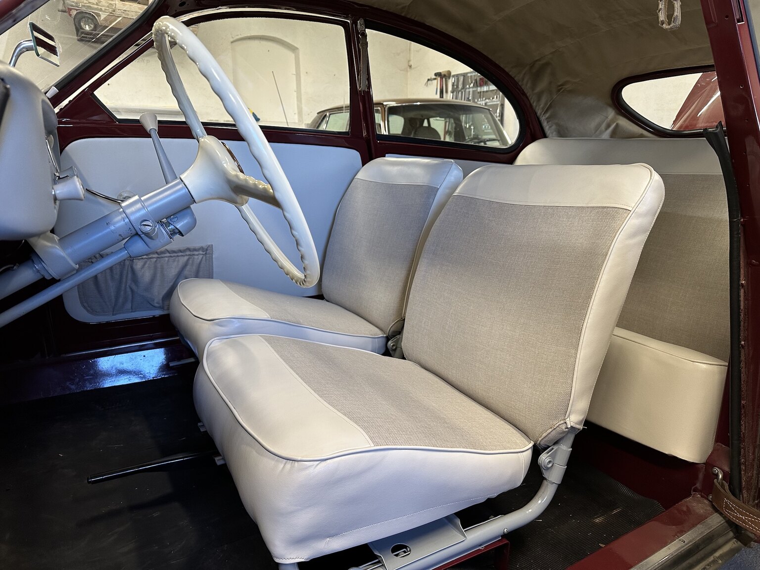 Interiörbild 1955 Saab 92 B De Luxe