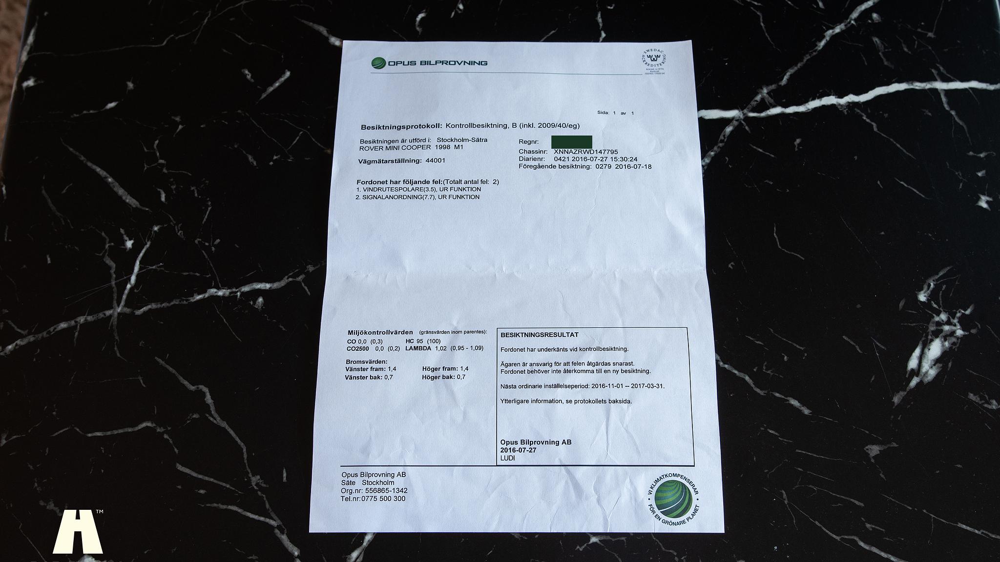 Documentation for 1998 Mini Cooper