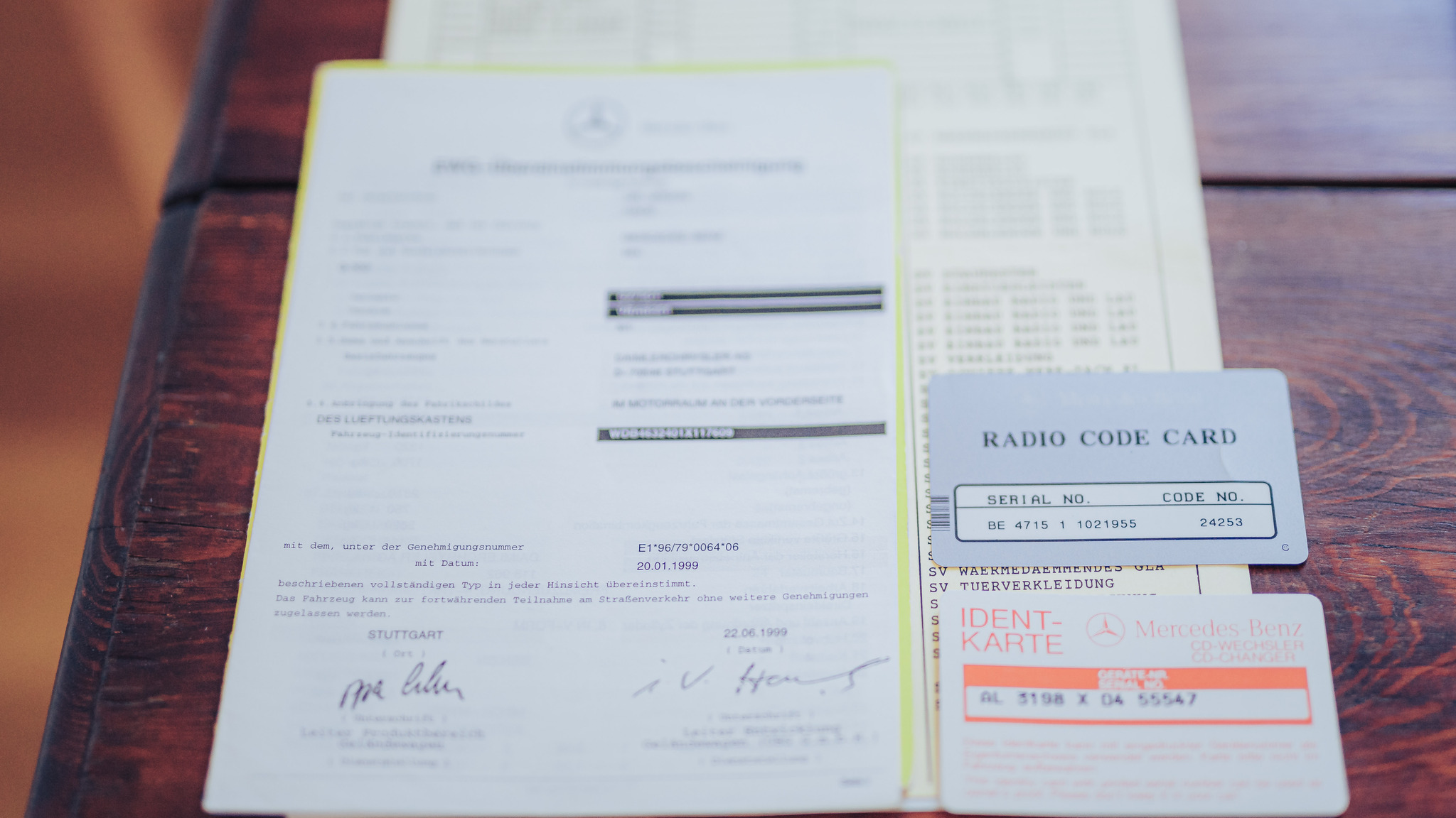 Dokumentation för 2000 Mercedes G500 Classic Special Edition