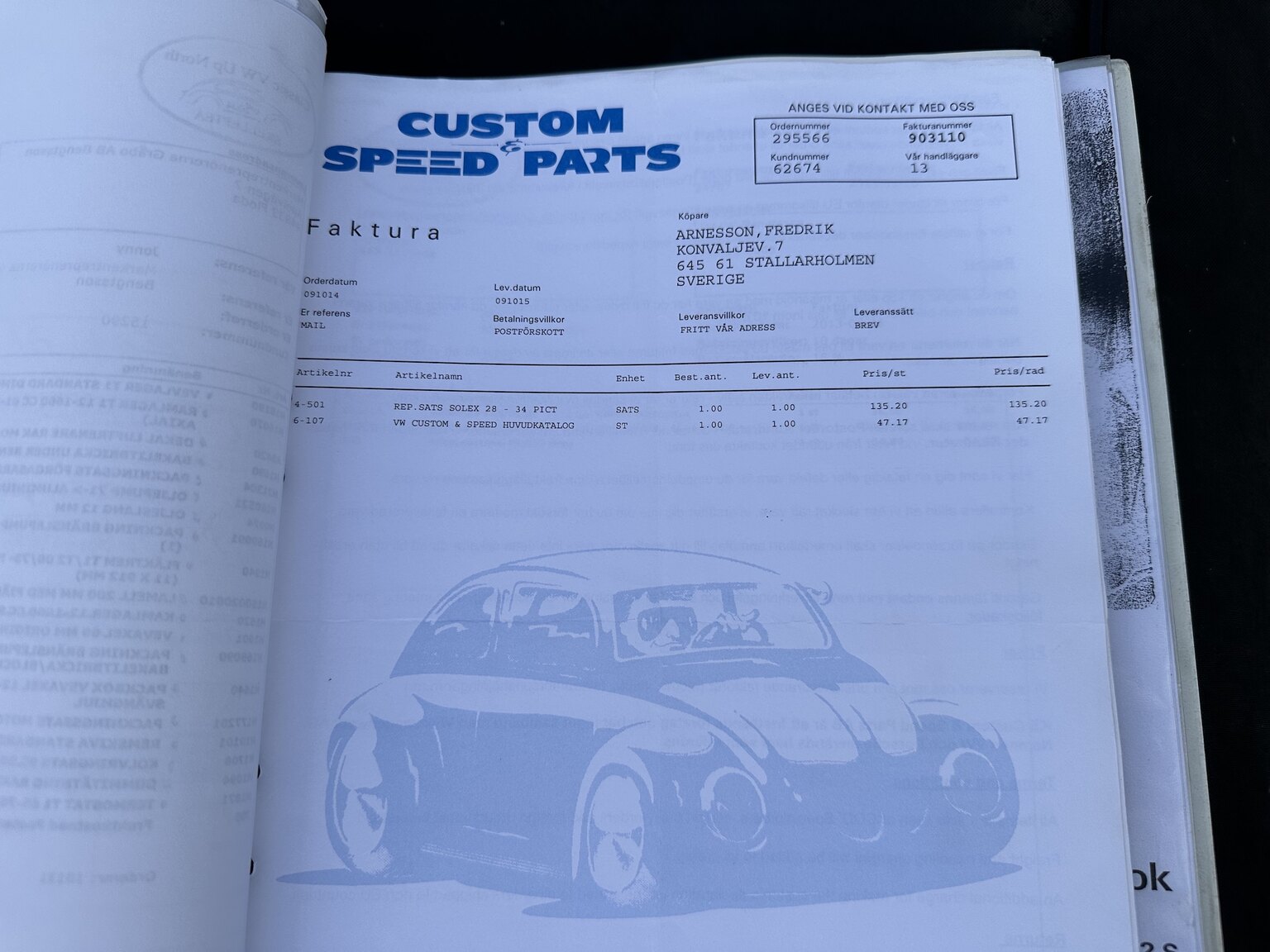 Dokumentation för 1971 Volkswagen beetle 1302 cabriolet