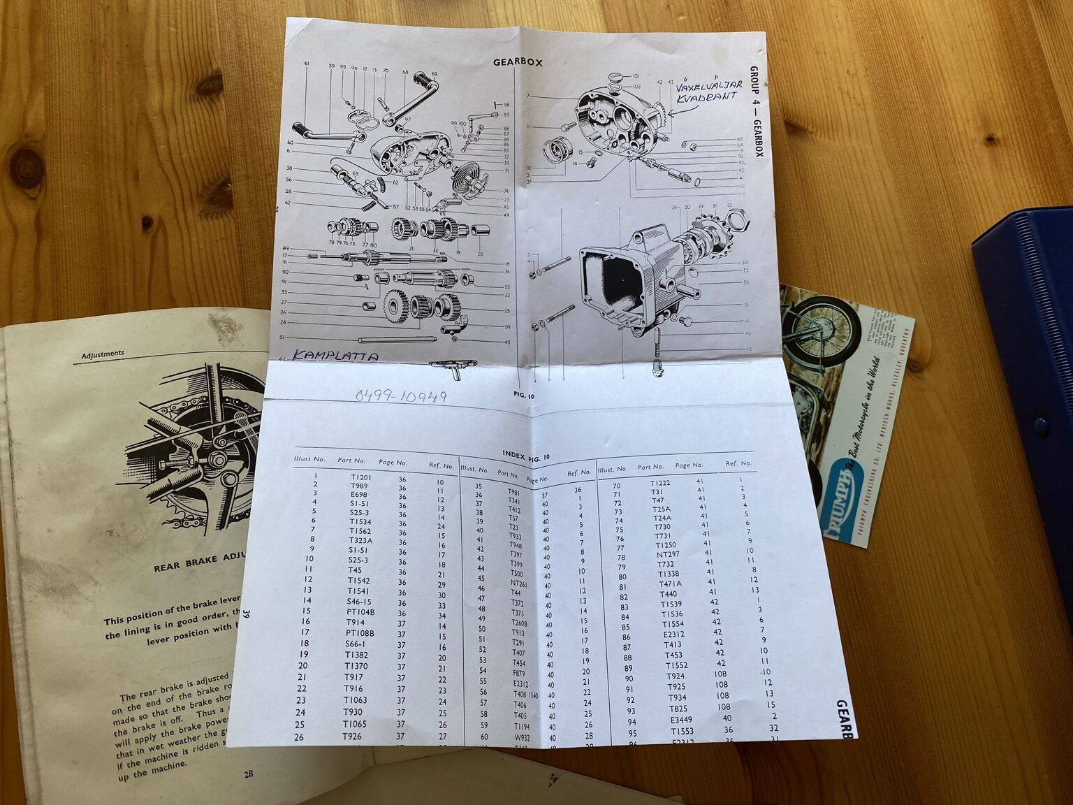 Dokumentation för 1956 Triumph Thunderbird (11)