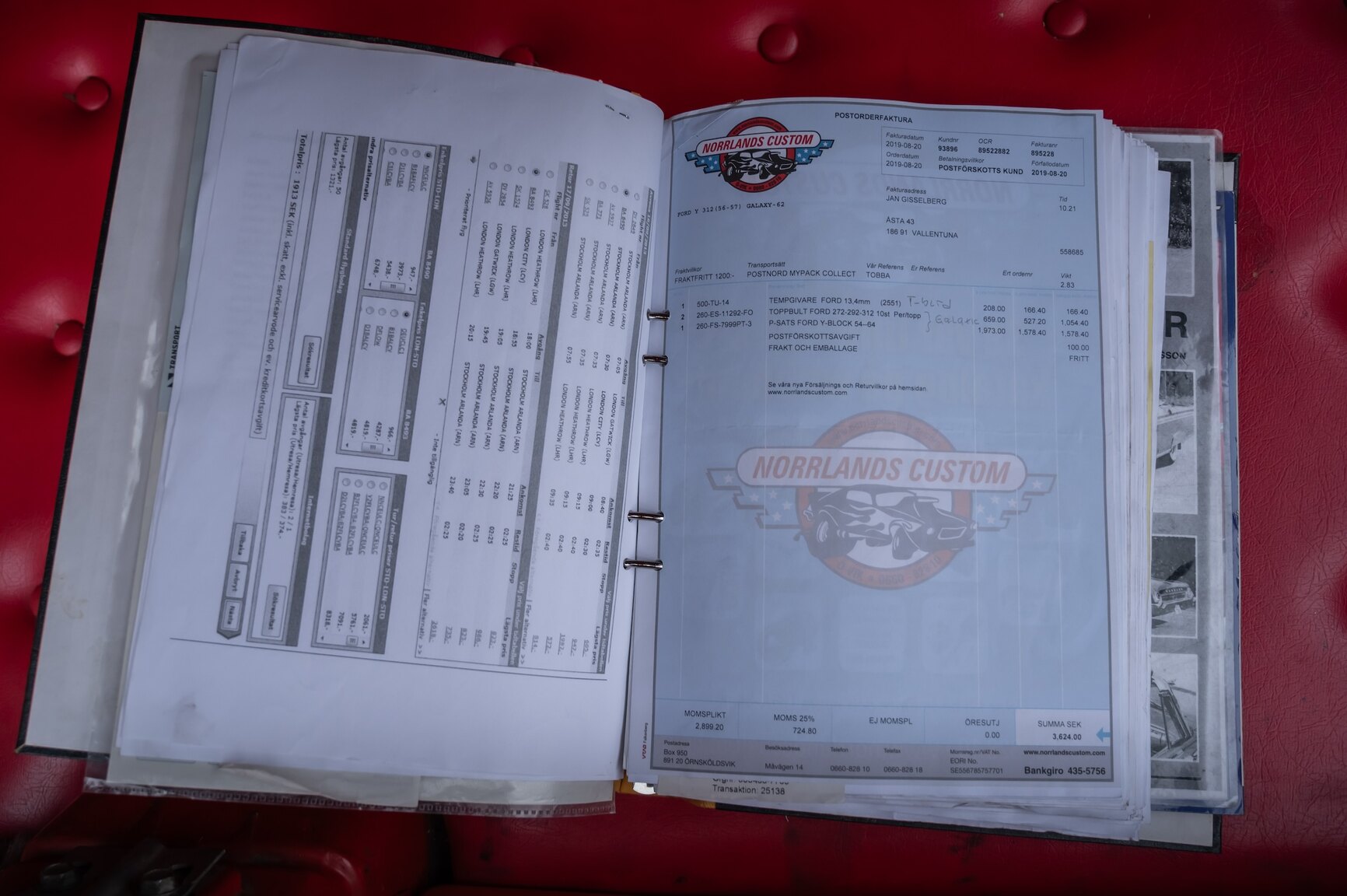 Documentation for 1962 Ford Galaxie 500 Sunliner