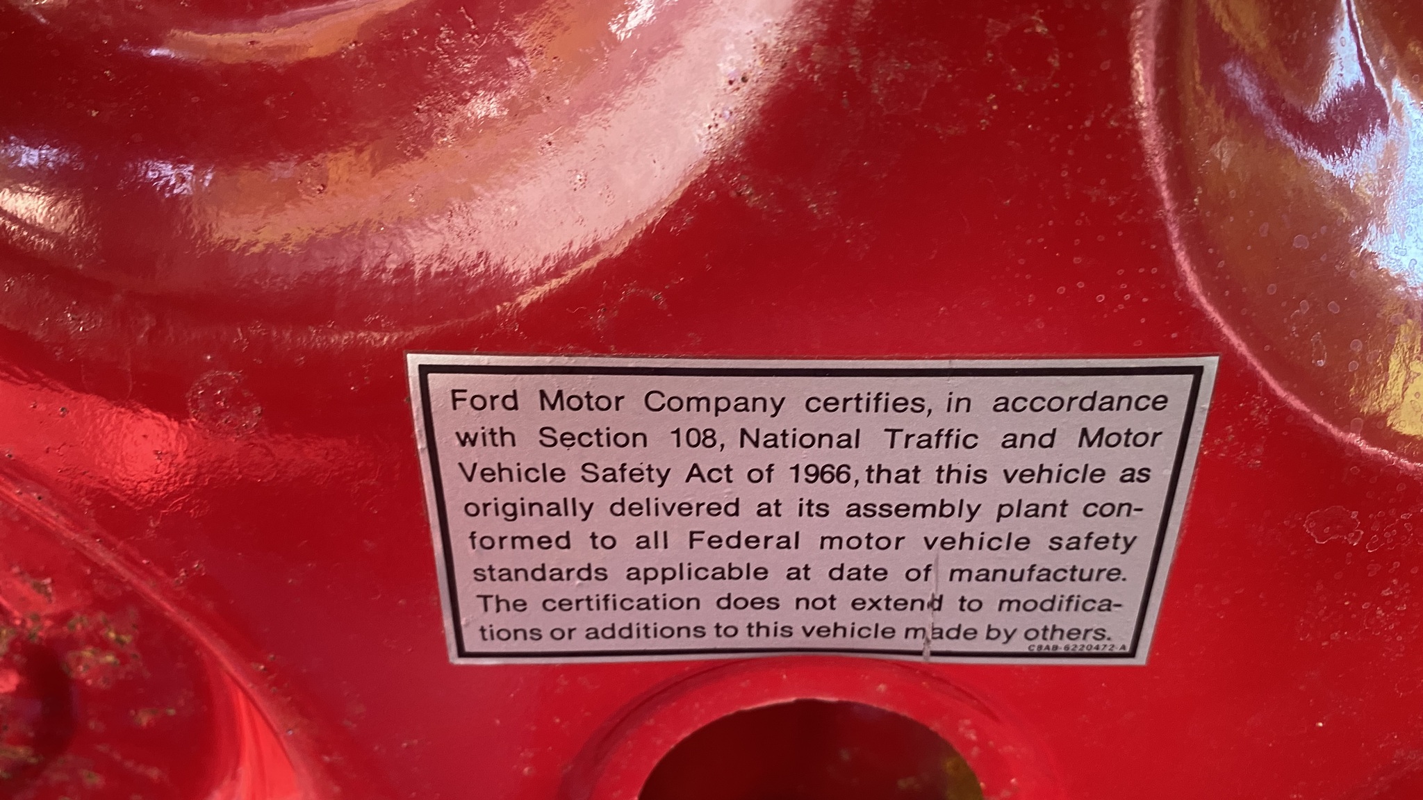 Interiörbild 1968 Ford Galaxie 500 Hardtop 7.0L V8