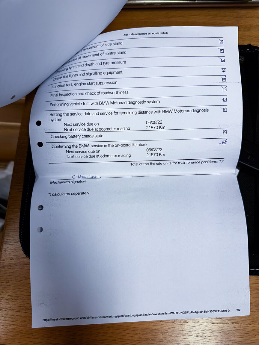 Dokumentation, 2018 BMW R 1200 RT