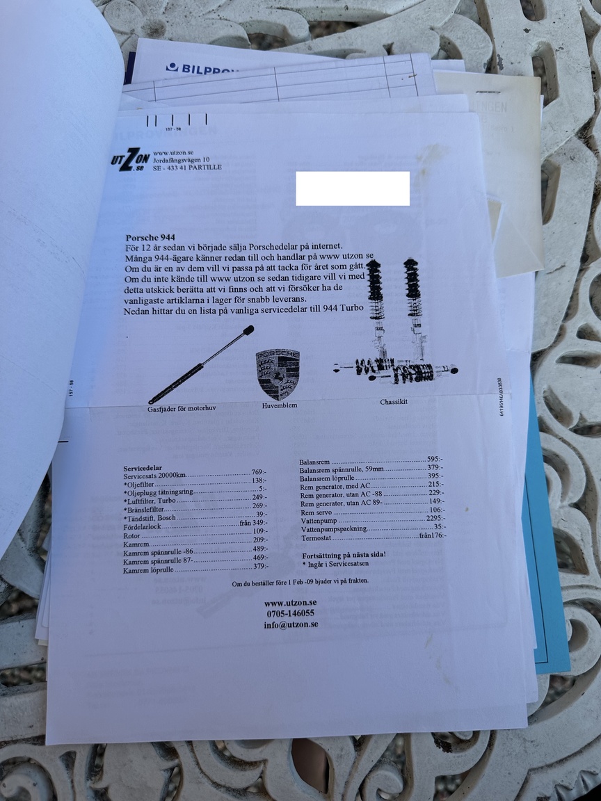 Dokumentation, 1991 Porsche 944 Turbo Cabriolet