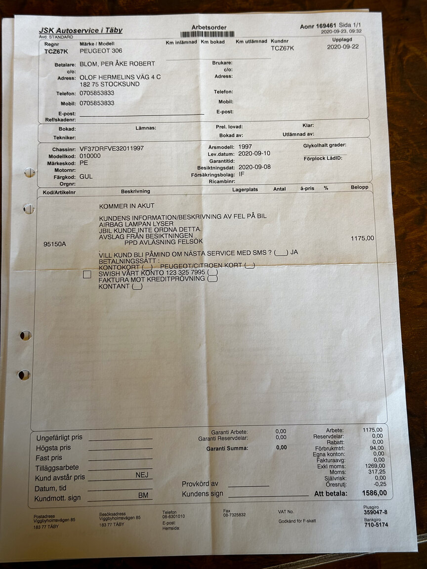 Dokumentation, 1997 Peugeot 306 Cabriolet (16)