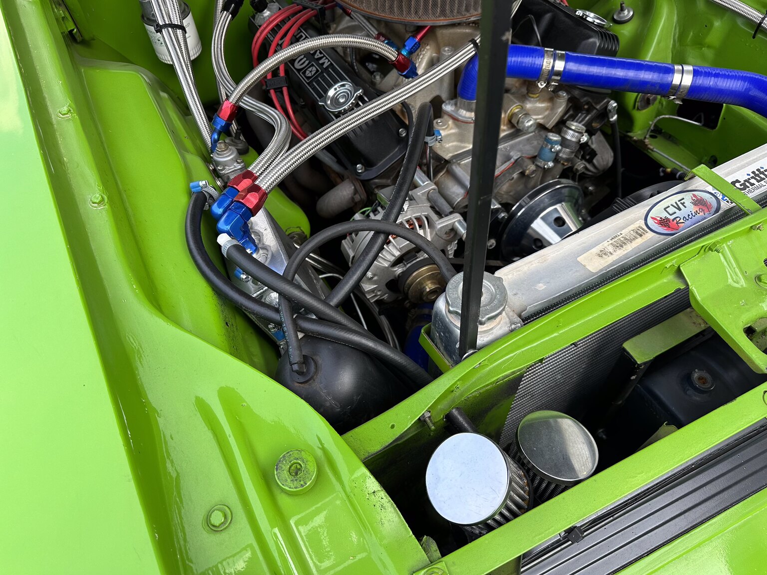Image of 1970 Dodge Challenger Race Car mechanics