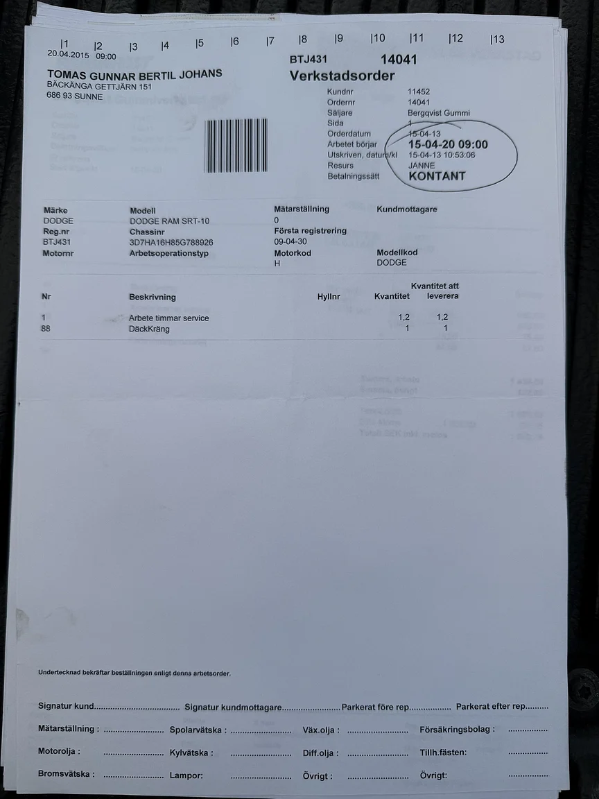 Dokumentation för 2005 Dodge RAM SRT-10 Regular Cab Manual  (18)