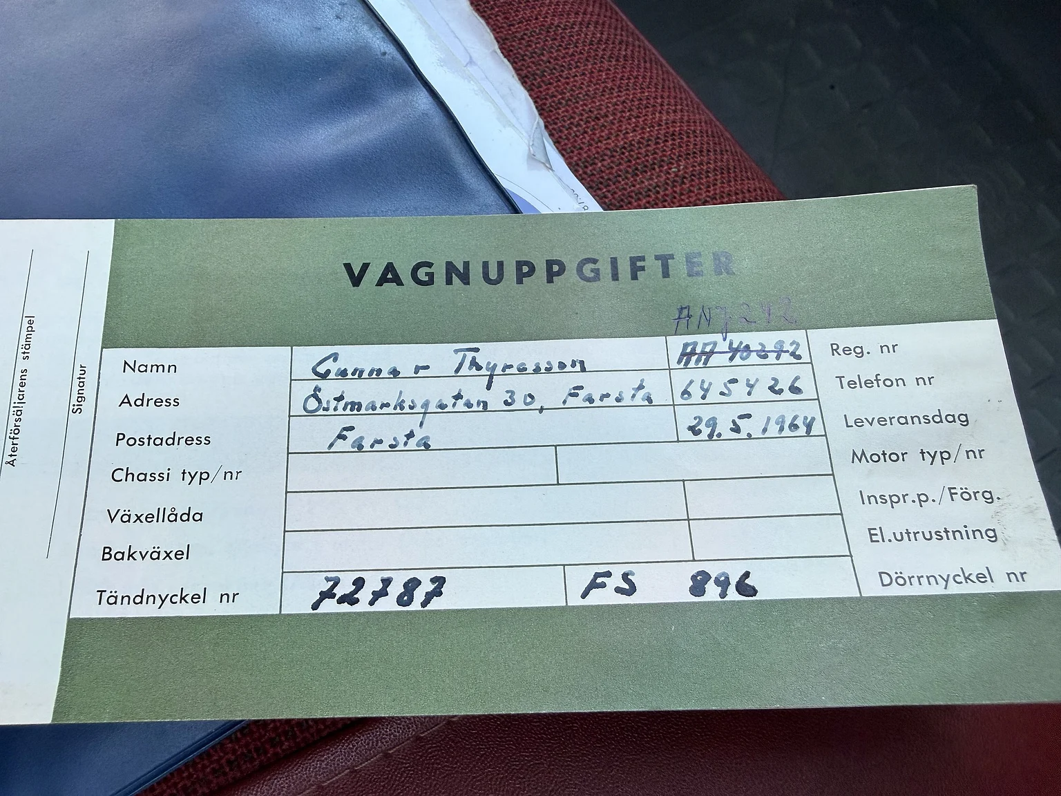 Dokumentation, 1964 Volvo Amazon (3)