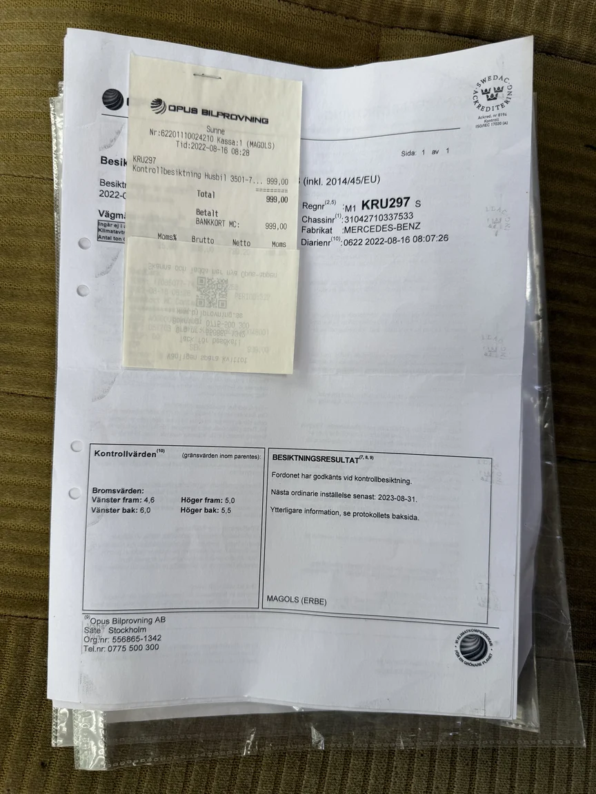 Documentation for 1979 Mercedes-Benz L 508 DGE Skåpbil (3)