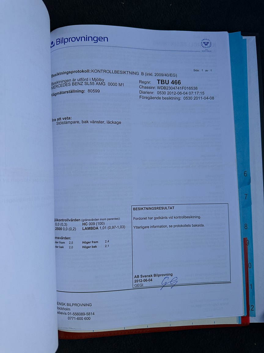 Documentation for 2002 Mercedes SL 55 AMG