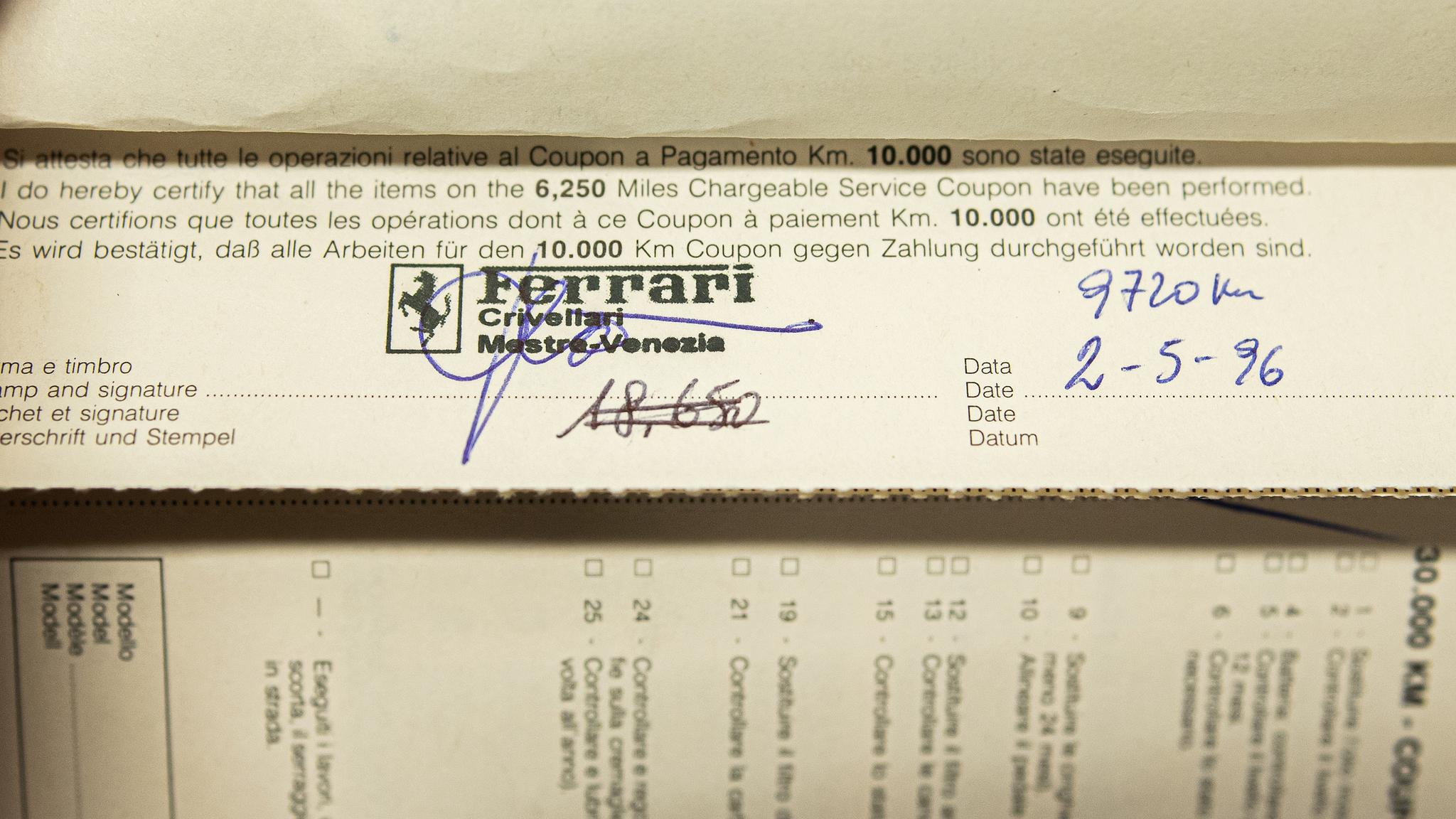 Dokumentation, 1986 Ferrari 328 GTB