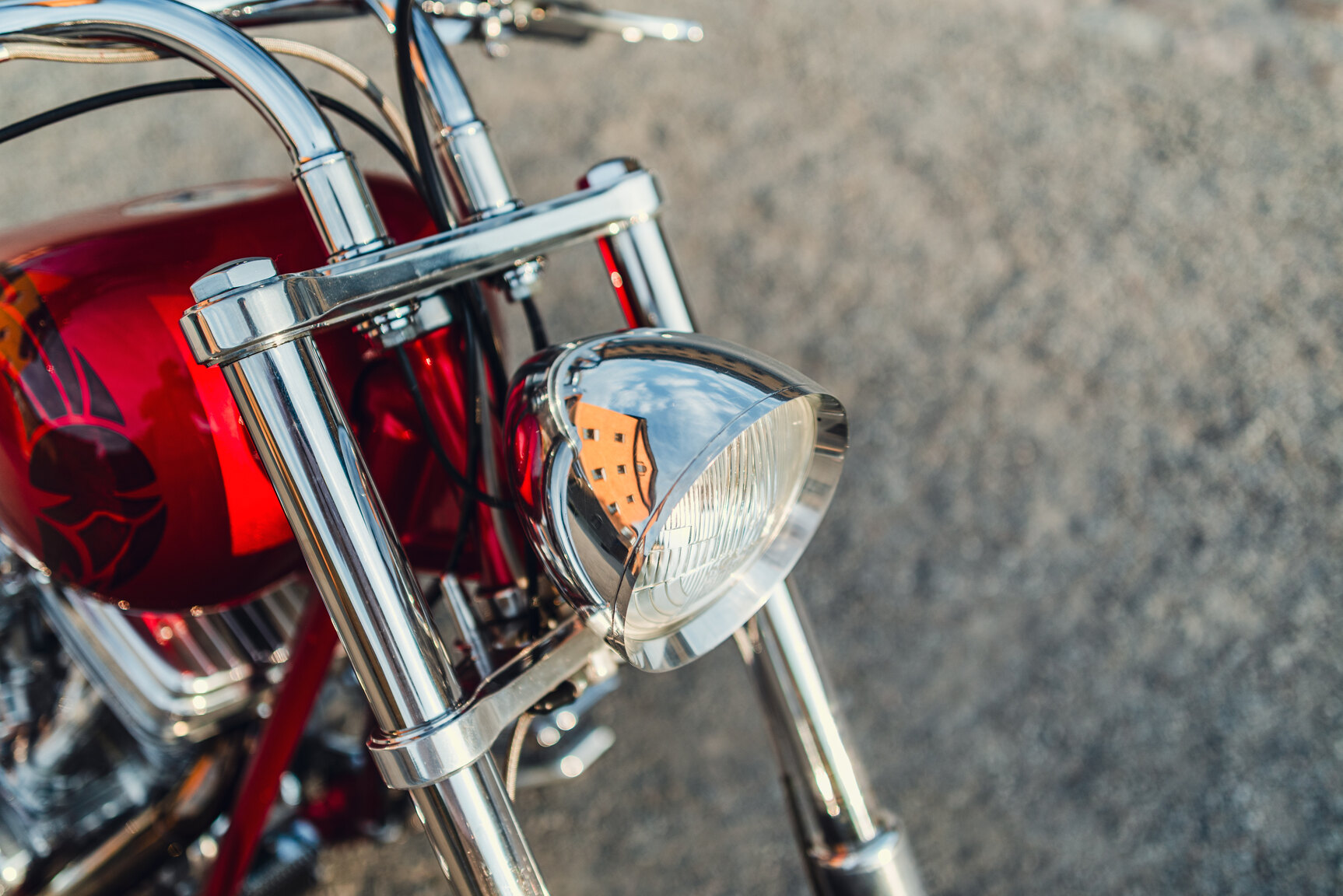 Exteriörbild på 2001 Unique Custom Cycles Red Inferno