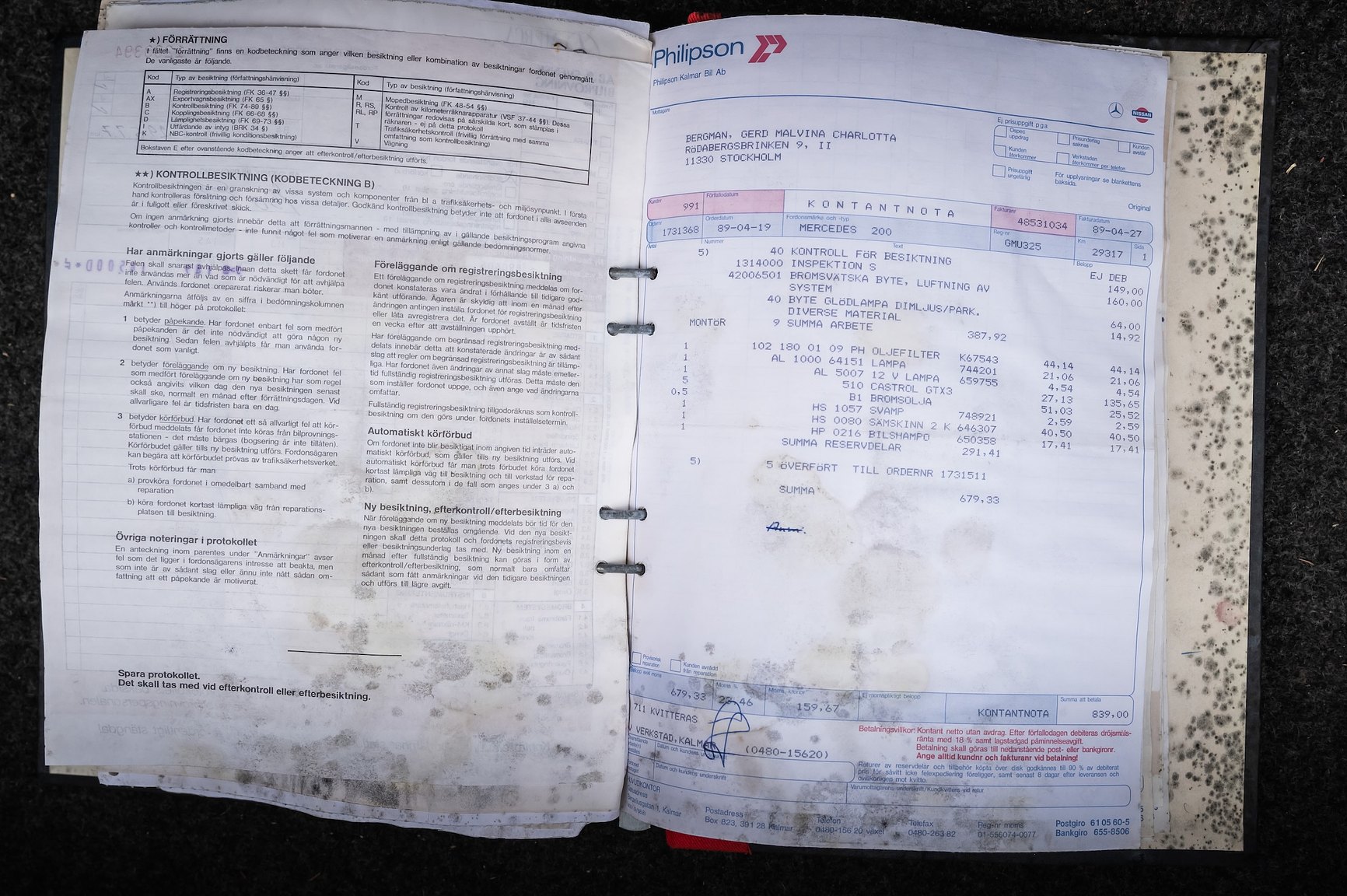 Documentation for 1985 Mercedes-Benz 200 Automatic