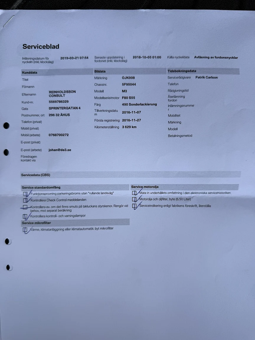 Dokumentation för 2017 BMW M3 Competition 30 Jahre (6)