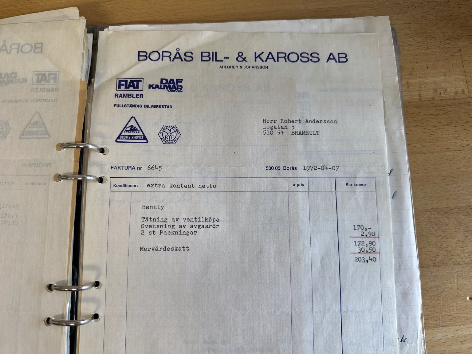 Documentation for 1947 Bentley Mark IV Sport Saloon