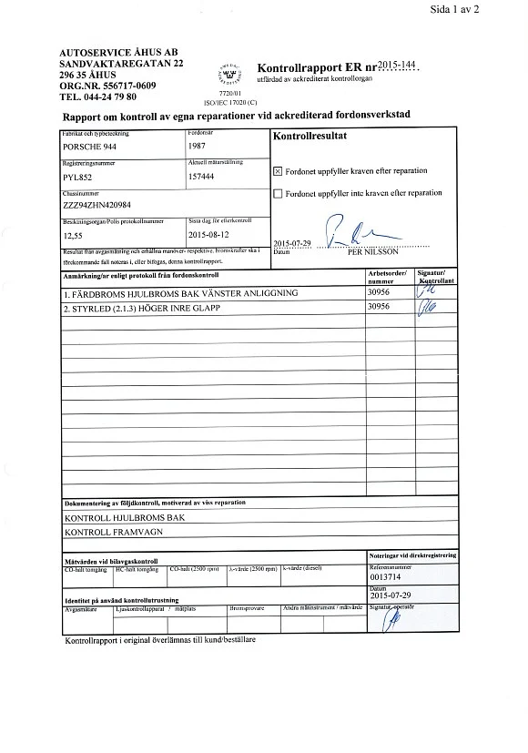 Dokumentation för 1987 Porsche 944 Targa (16)