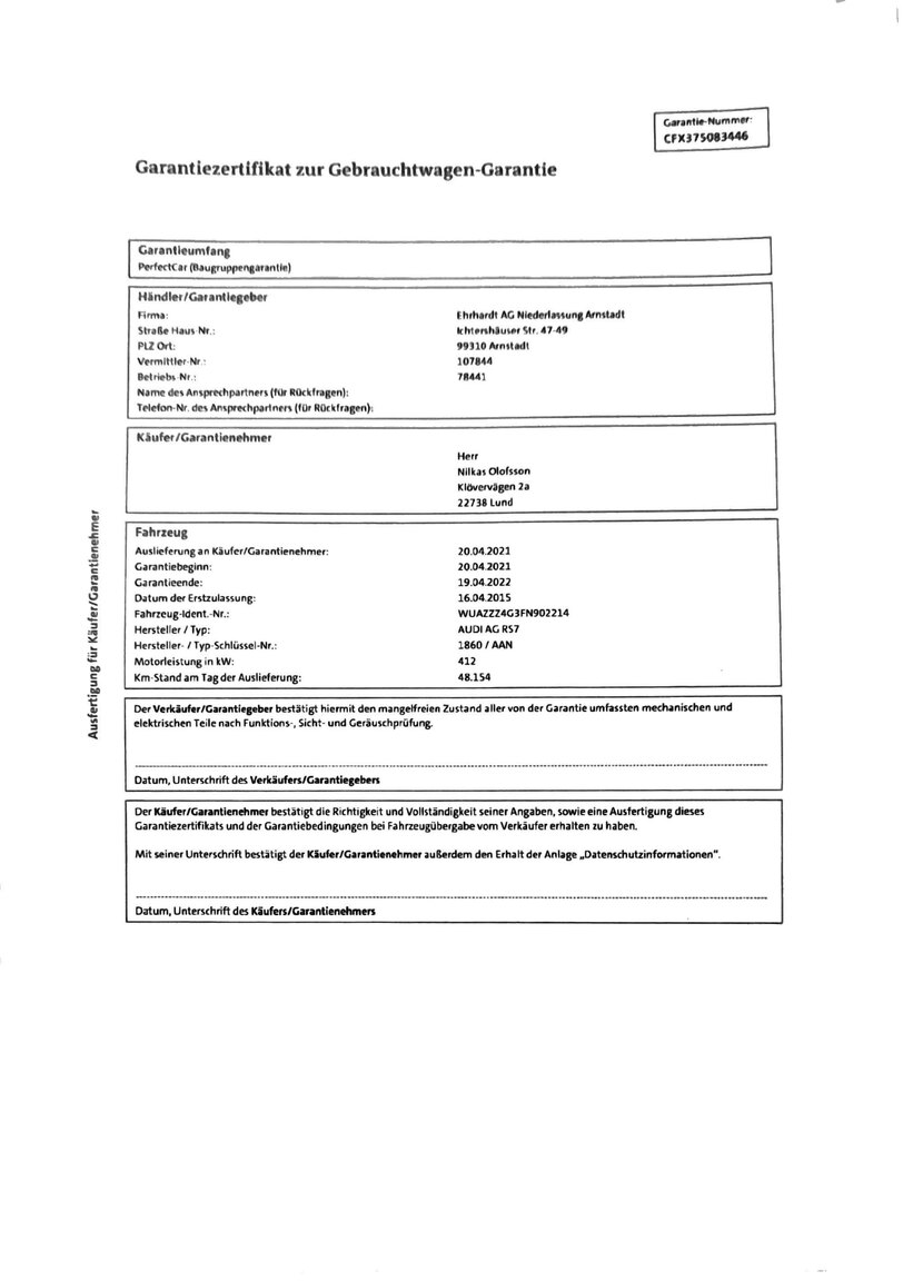 Dokumentation för 2015 Audi RS7 (10)