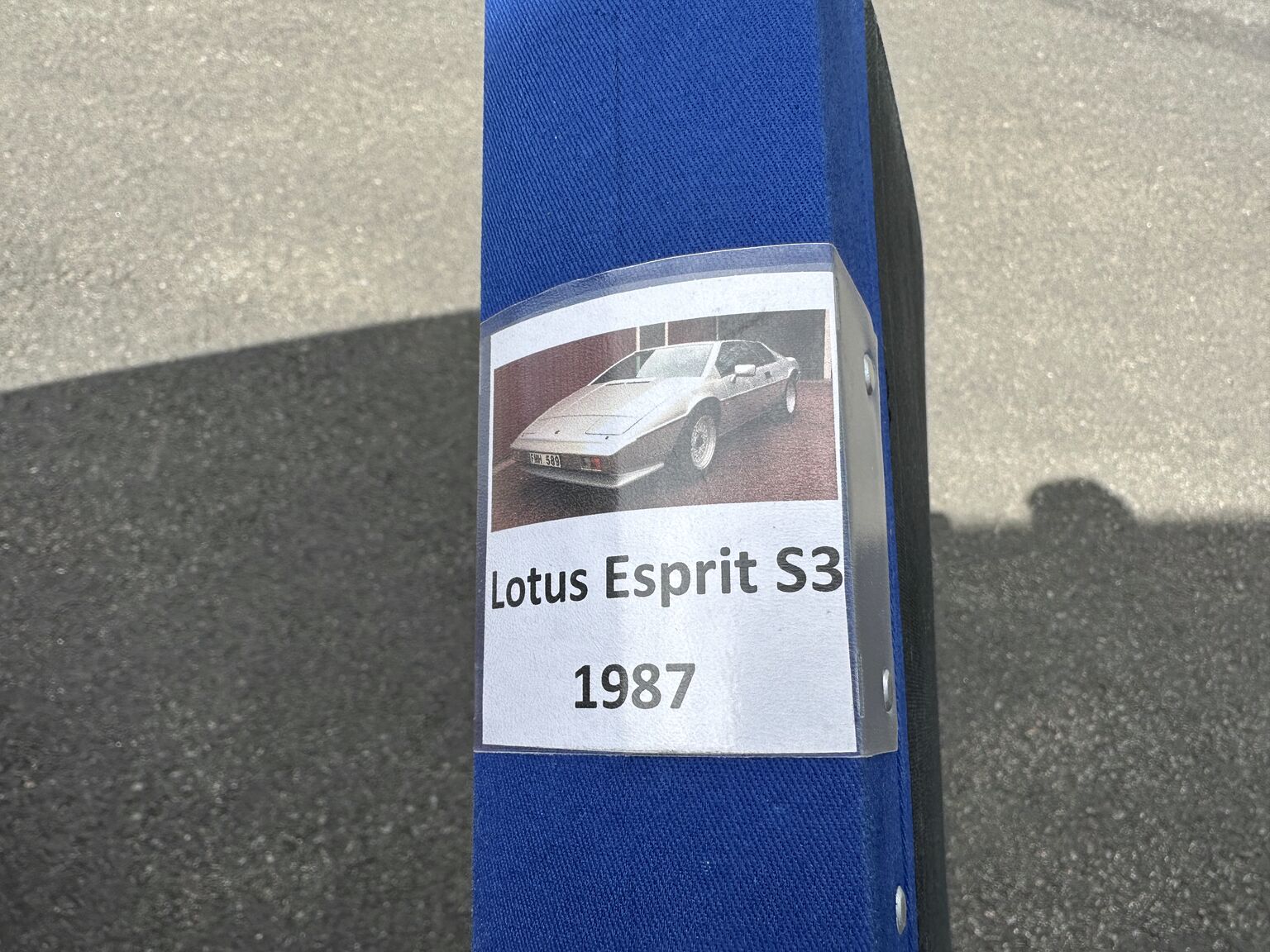 Dokumentation, 1987 Lotus Esprit S3