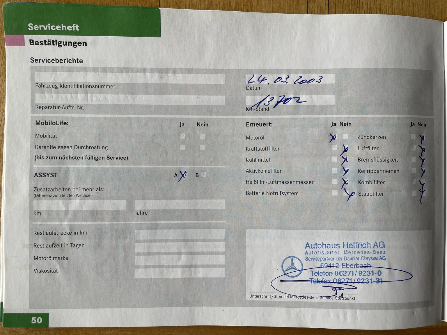 Documentation for 2001 Mercedes-Benz CLK 230 Kompressor