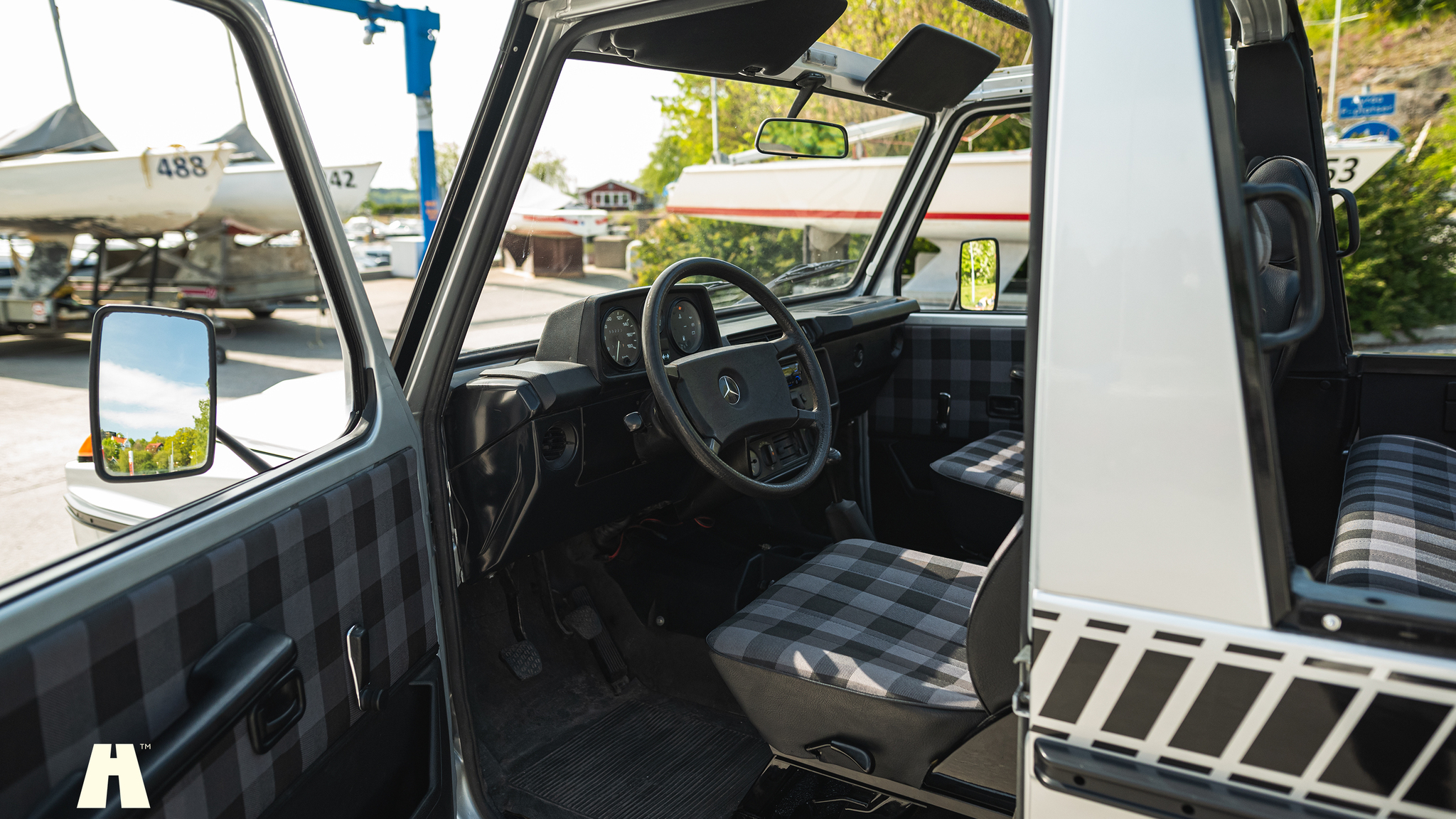 Interiörbild 1985 Mercedes 230GE Cabrio