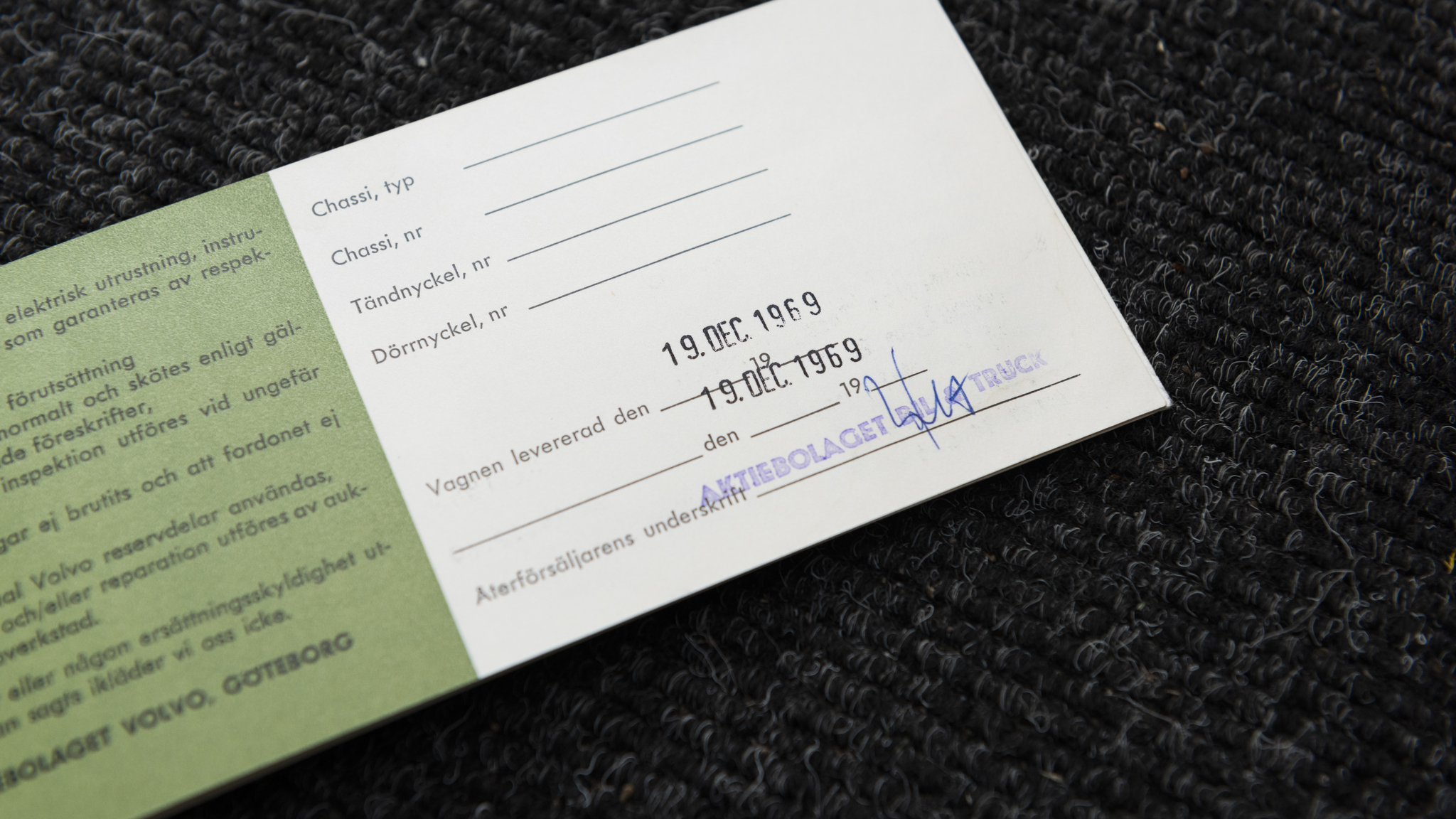 Documentation for 1969 Volvo Amazon Herrgårdsvagn
