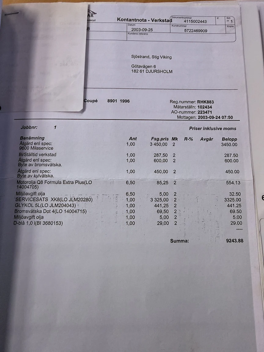 Dokumentation för 1997 Jaguar XK8 (45)