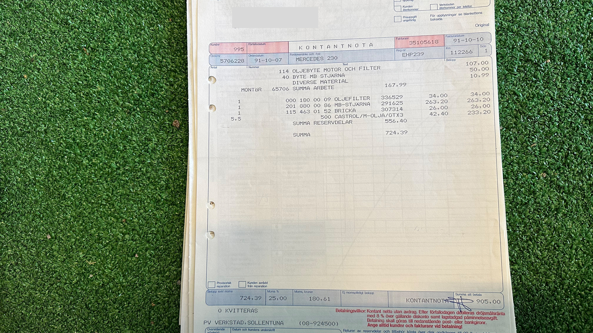 Documentation for 1979 Mercedes Benz 230