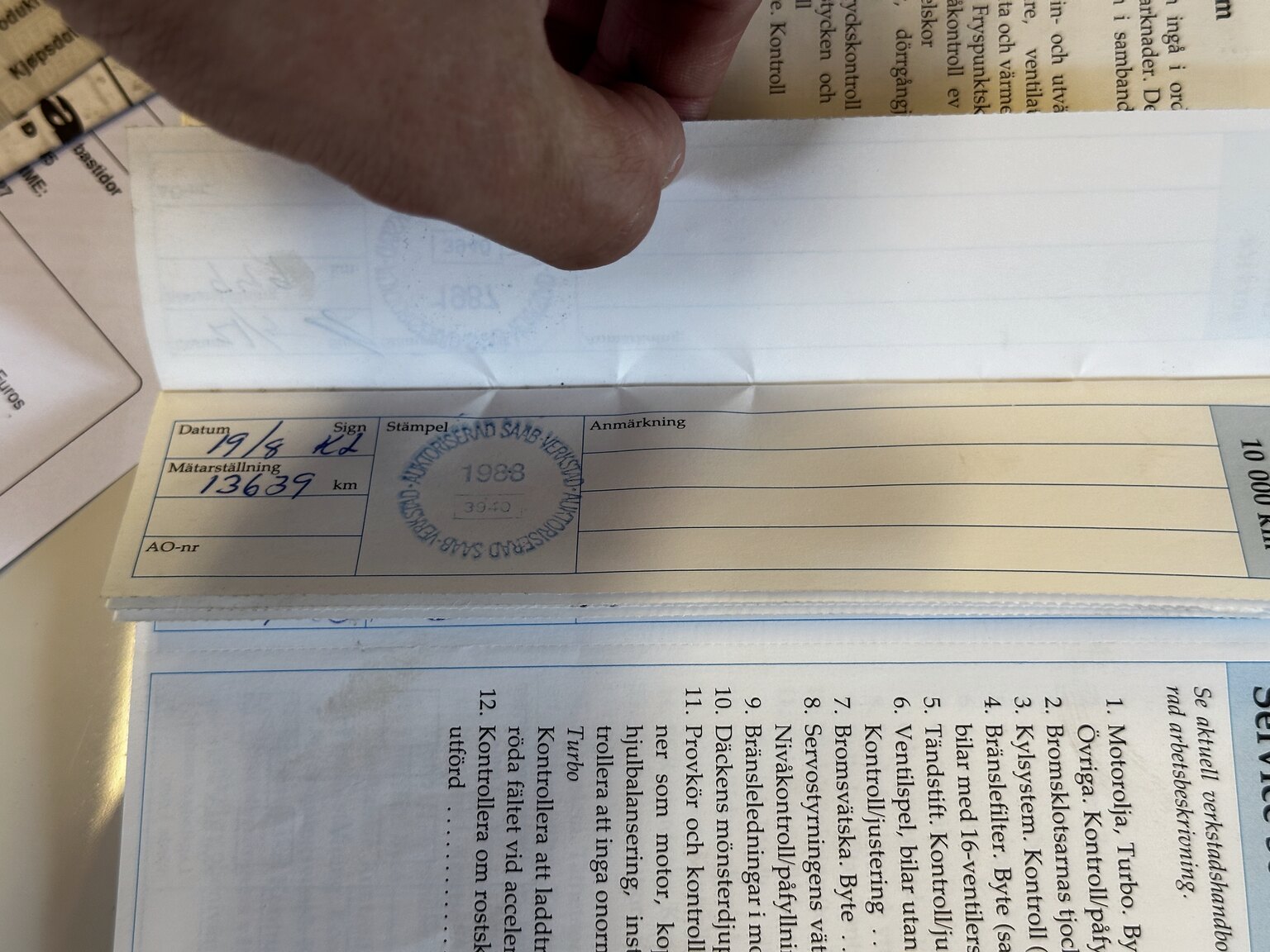 Documentation for 1987 Saab 900 Turbo Convertible