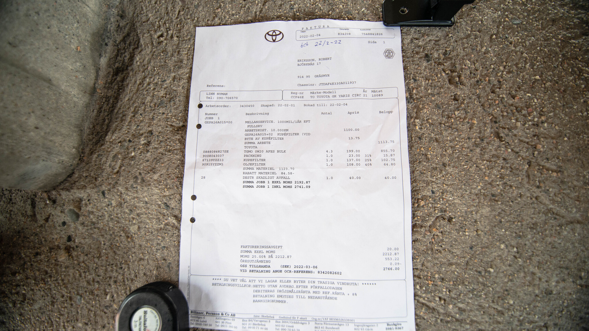Dokumentation för 2021 Toyota GR Yaris 