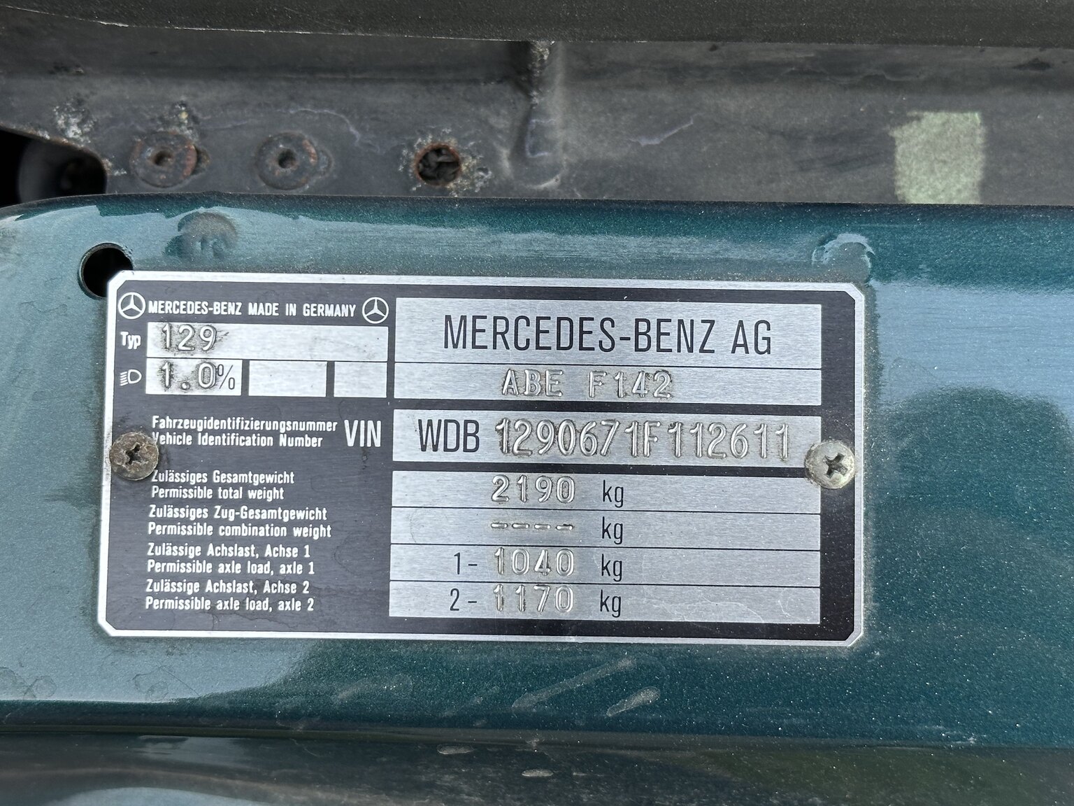 Image of 1995 Mercedes-Benz SL 500 (13) mechanics