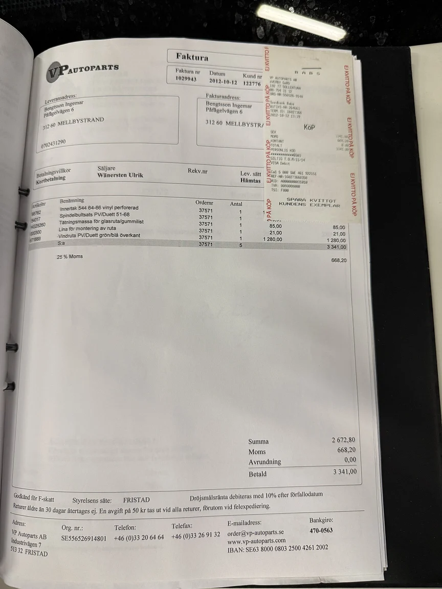 Dokumentation för 1961 Volvo PV544C Sport (37)