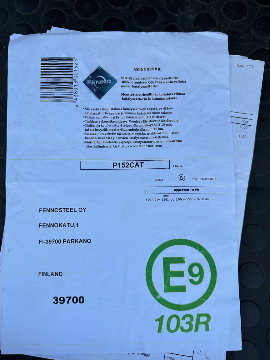 Dokumentation för 1994 BMW 520i E34