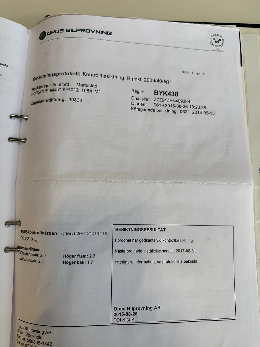 Dokumentation, 1984 Porsche 944 Targa (30)