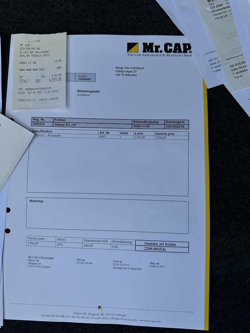 Documentation for 2001 Jaguar XJR