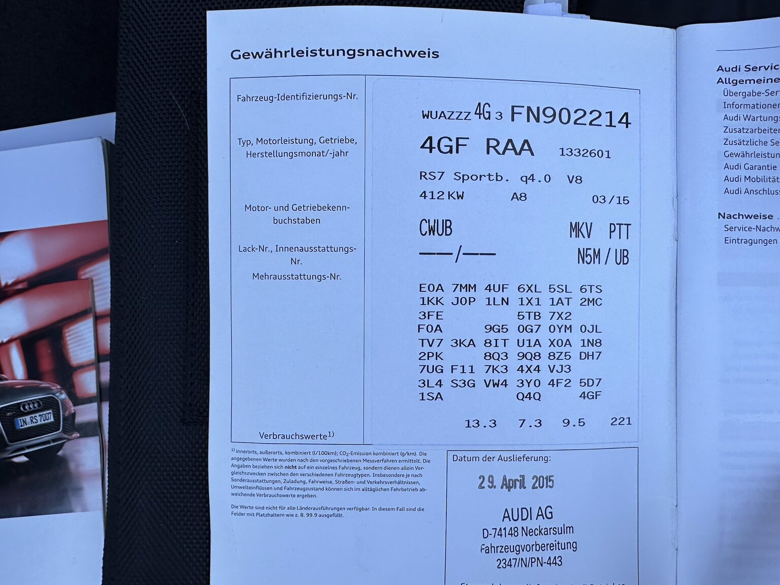 Documentation for 2015 Audi RS7 (5)