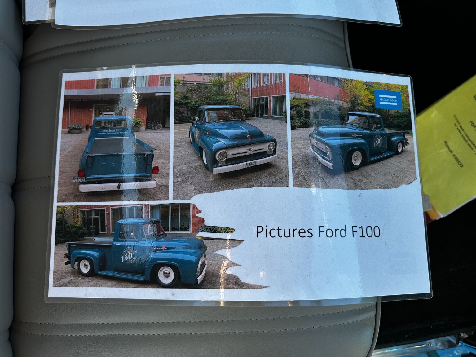 Dokumentation för 1956 FORD F100 Electric