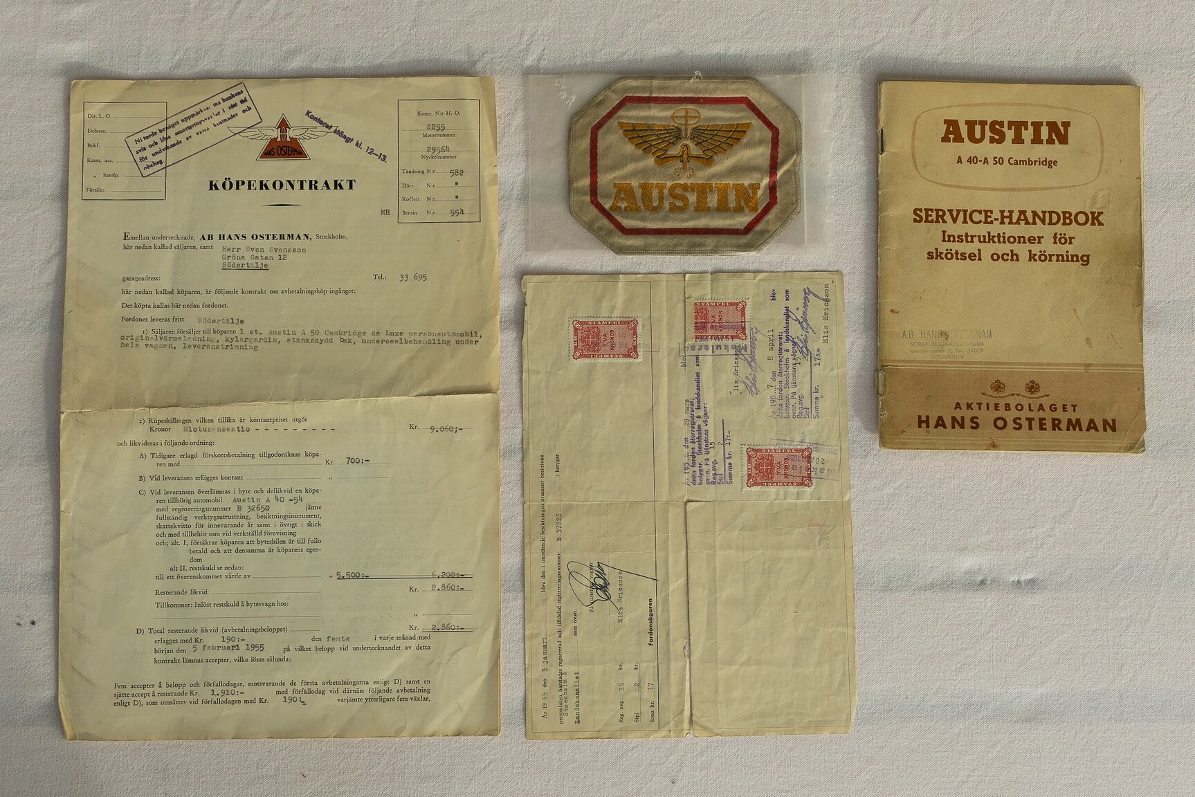 Documentation for 1955 Austin A50