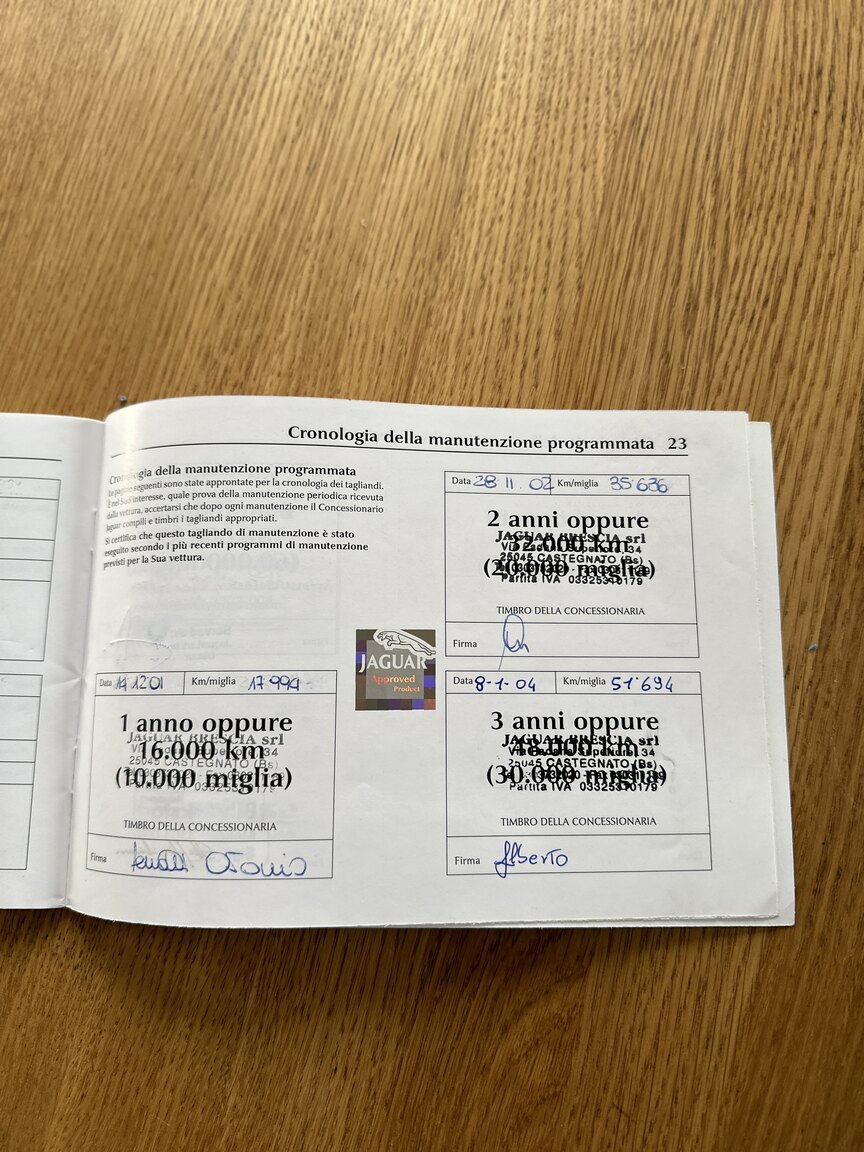 Documentation for 2001 Jaguar XKR Silverstone