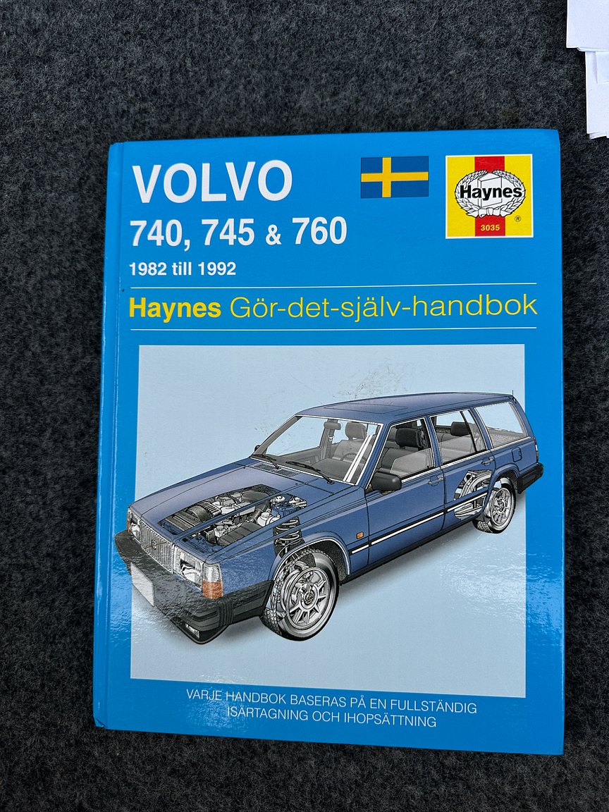 Dokumentation för 1986 Volvo 760 GLE 2.8 V6 Automatisk