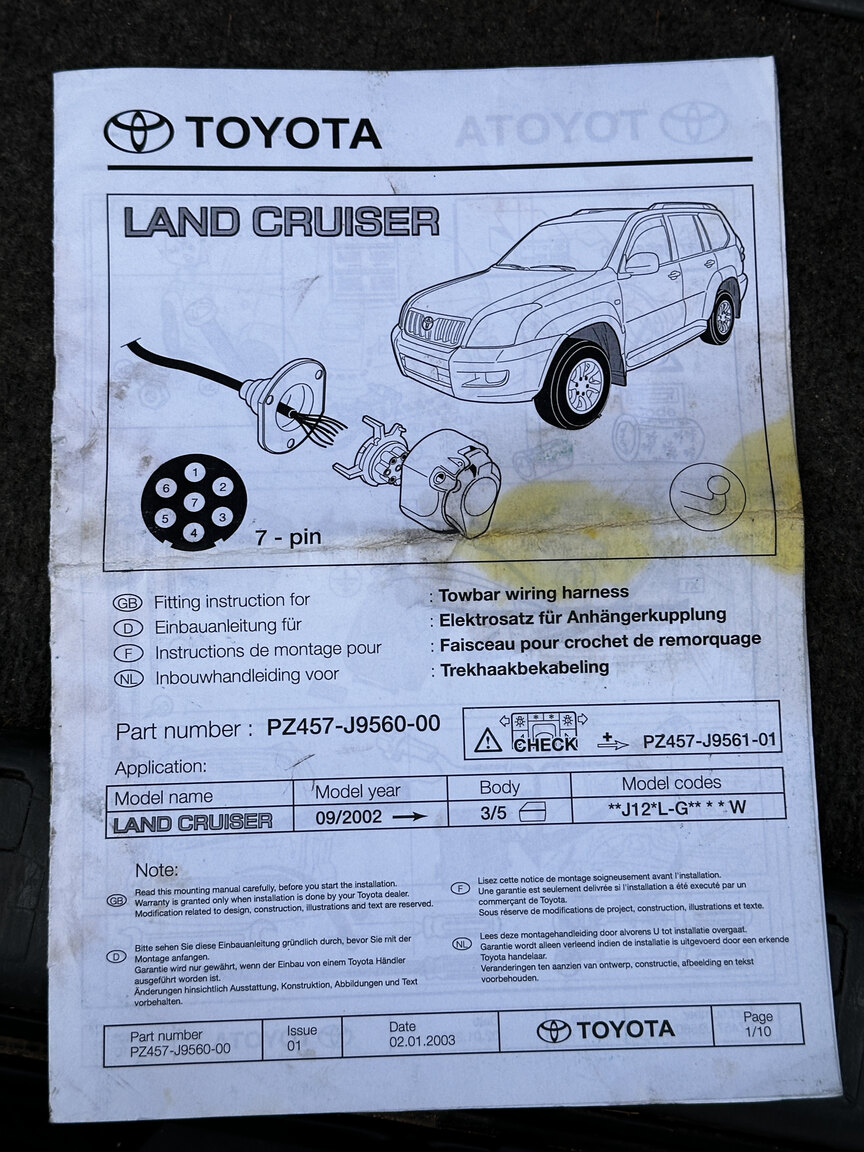 Dokumentation för 2004 Toyota Land Cruiser