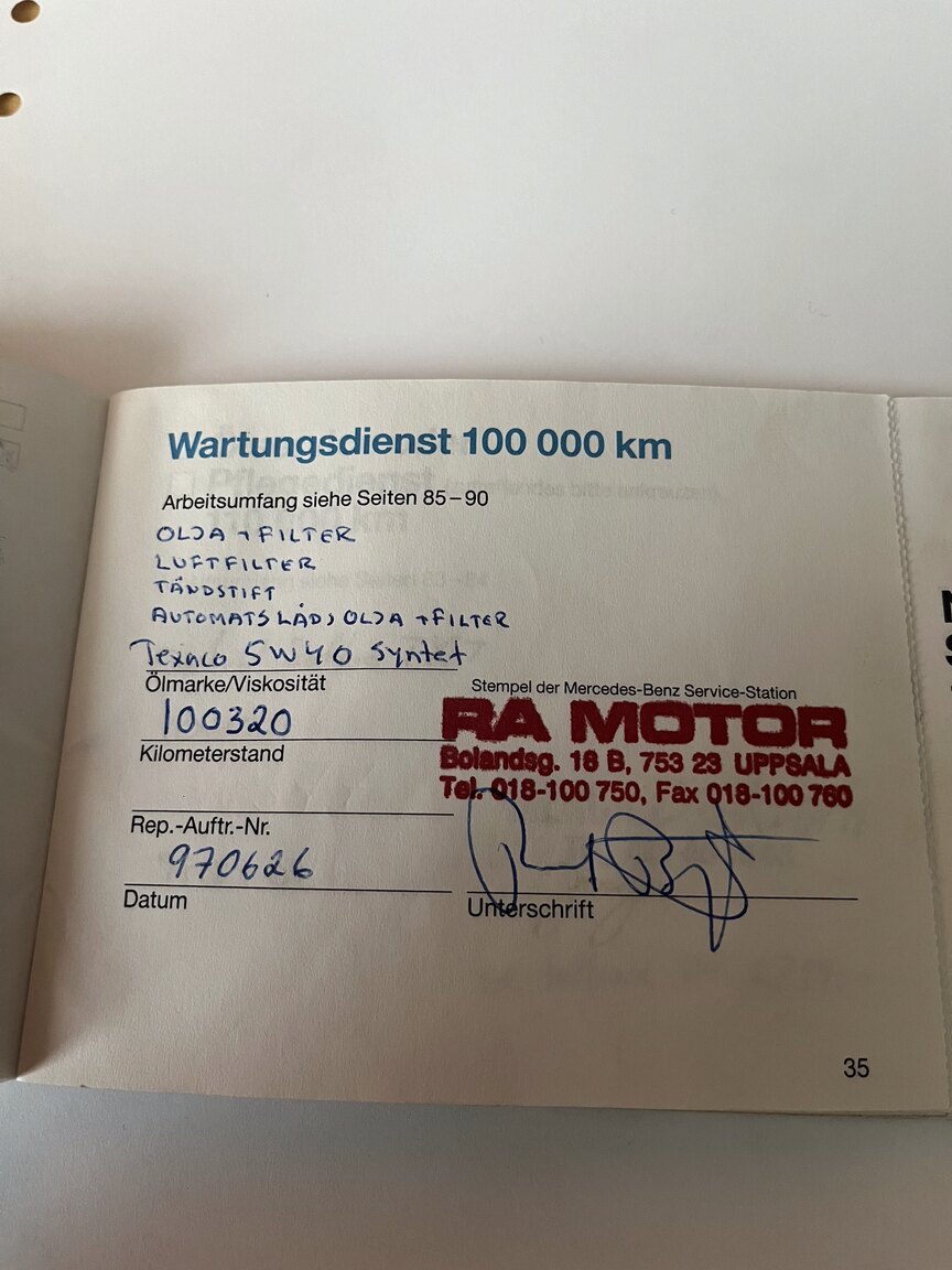 Dokumentation, 1992 Mercedes-Benz SL 500